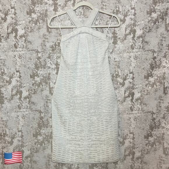 Missoni Jacquard Halter Dress in Cream & Silver - Picture 1 of 6